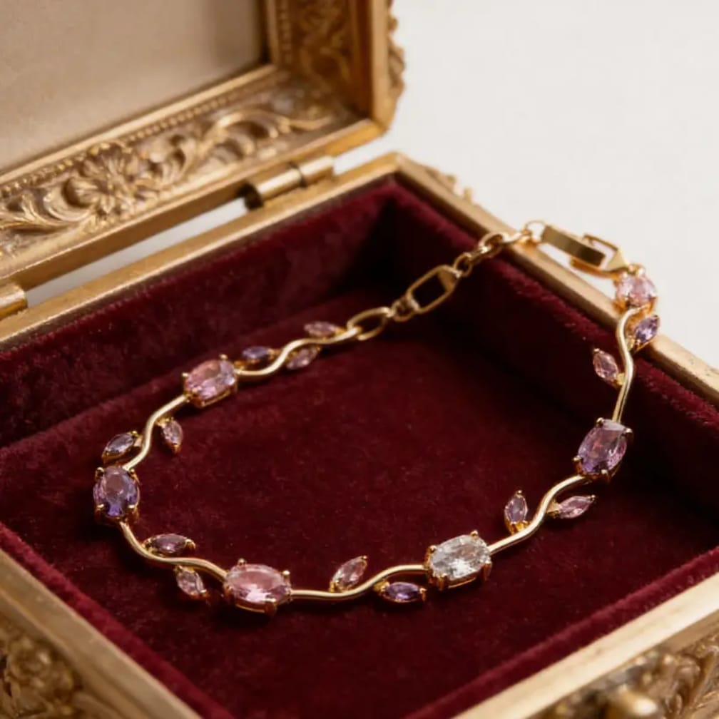 Tulip Bracelet – Premium Quality Stainless Steel Elegant Bracelet for Women l White
